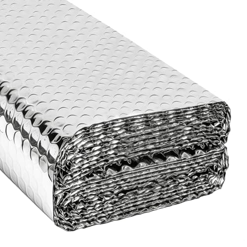 VUAOHIY Double Reflective Insulation Roll, 23.6 in X 10 FT Window Insulation for Summer Heat, Double-Sided Aluminum Bubble Roll for Garage Door, Roof, Car
