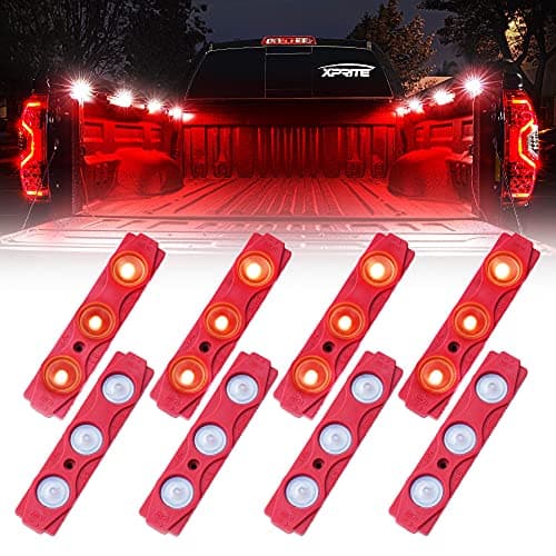 Xprite Red LED Truck Bed Light..., Tonneau Cover, Rail Lighting