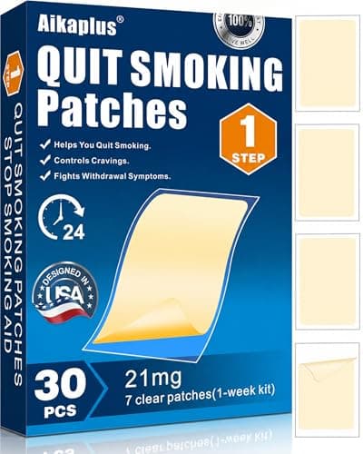 Step 1 Nicotine Patches 21 mg, Quit Smoking Patches & Stop Smoking Aids, Easy and Effective Quit Support with 2 Weeks, Nicotine Transdermal System Patches (30 Count) AB