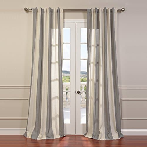 HPD Half Price Drapes Linen Bl...e Decor, 50 X 84, Del Mar Gray
