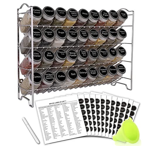 Spice Rack Organizer w/ 36 Jars, Labels, & Funnel Just $25 on Amazon