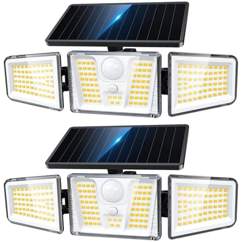 2-Pack KOOPER 3-Head Solar Motion Sensor Flood Lights w/ 300° Coverage (Black) $15.98 + Free Shipping w/ Prime or on $35+