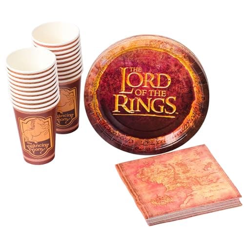 Silver Buffalo The Lord of the...aper Plates, Napkins, and Cups