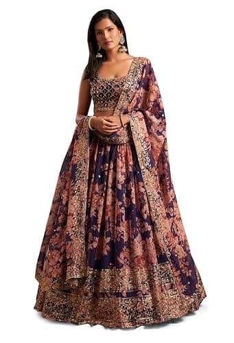 QLUVA Women Ready to wear Navratri Garba Lehenga Choli Traditional Festival Party wear Wedding Dress
