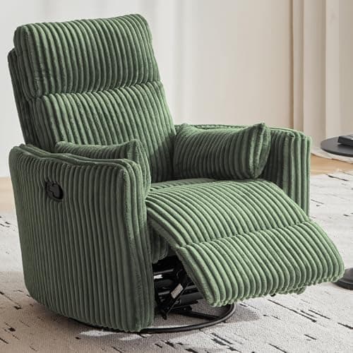 LINSY 360 Swivel Recliner Chai...ry Bedroom Living Room (Green)