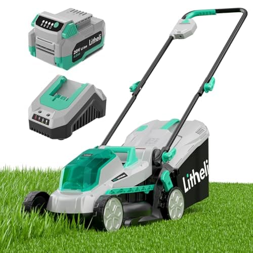 Litheli Cordless Lawn Mower 13...0Ah Battery & Charger Included