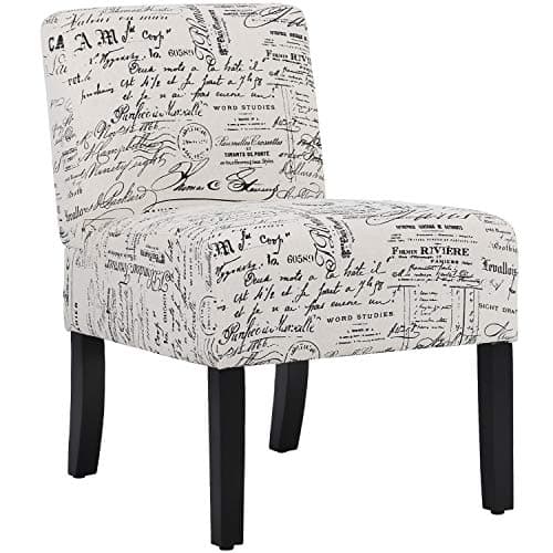 Modern Fabric Living Room Chai...Legs Home Furniture (1, White)
