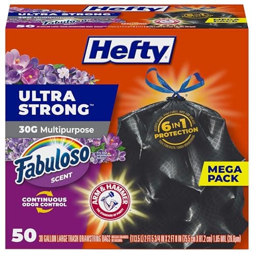 Hefty 30-Gallon Trash Bags 50-Count Just $11.93 Shipped for Prime Members