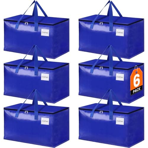 6-Pack 93L StorageRight Heavy Duty Collapsible Moving Bags w/ Zipper & Handles $13.19 + Free Shipping w/ Prime or on $35+
