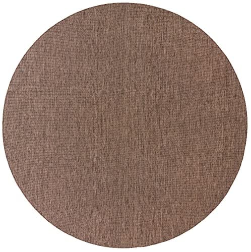 Unique Loom Collection Casual ...(13' Round, Light Brown/Ivory)