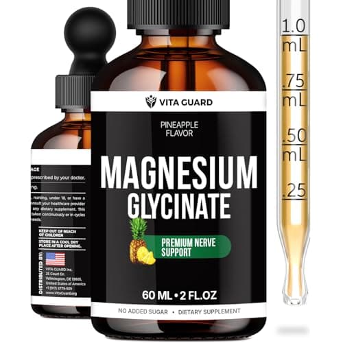 Vita Guard Magnesium Glycinate 500mg Liquid Drops for $9 + free shipping w/ Prime