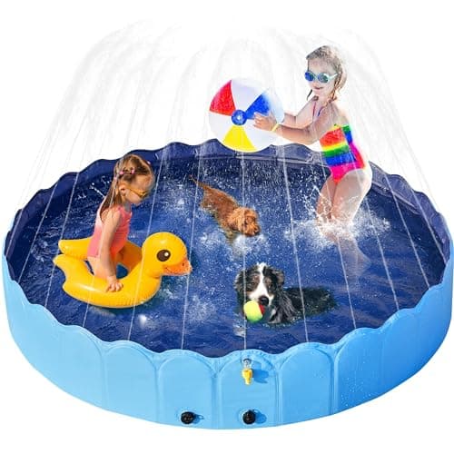 Yaheetech Foldable Dog Pool with Sprinkler for $30 + free shipping