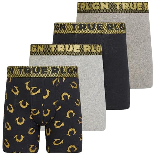 True Religion Boys Boxer Briefs 4 Pack Cotton Stretch Underwear Supersoft