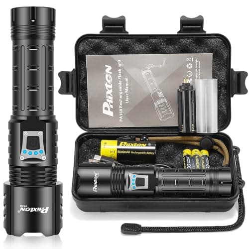 Prime: PHIXTON PA160 100K Lumen Rechargeable LED Flashlight w/ 6000 mAh Battery $8.90 + Free S&H