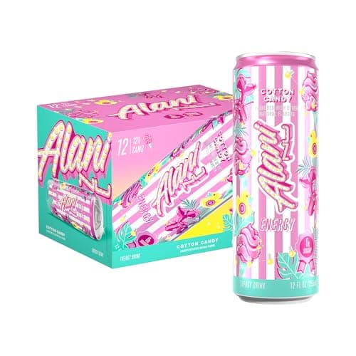 Alani Nu COTTON CANDY, Sugar F...lories, 12 Fl Oz Cans, 12 Pack