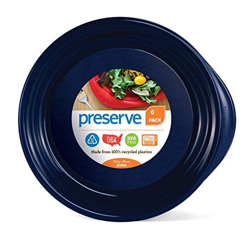 Preserve Everyday BPA Free Din...e USA, Set of 6, Midnight Blue