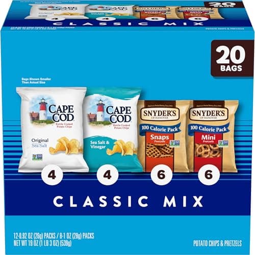 Cape Cod Chips & Hanover Prezels Snack Bags 20-Count Only $8.85 Shipped on Amazon