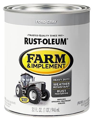 Rust-Oleum 280154 Farm & Imple... Quart, Ford Gray, (Pack of 1)