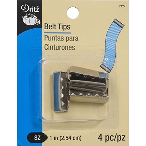 Dritz 725 Nickel Metal Belt Tips (4 Pack)