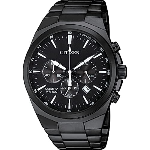 Citizen Men's Classic Stainless Steel Quartz 40mm Watch w/ Black Bracelet & Dial $135 or less + Free S&H
