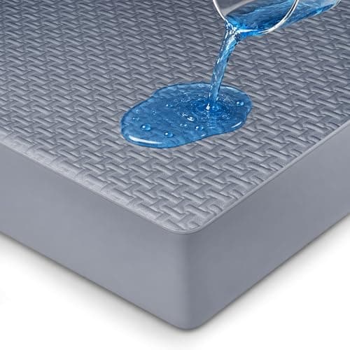 100% Waterproof Mattress Protector, Hypoallergenic Mattress Topper Cover with No Odor, Breathable Cooling Bed Cover with 8"-21" Deep Pocket (Full)