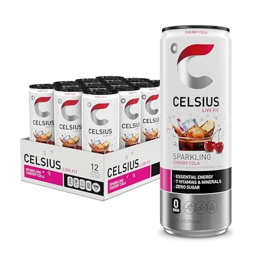CELSIUS Sparkling Cherry Cola,...y Drink, 12 Fl Oz (Pack of 12)