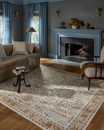Loloi Rifle Paper Co. Canopy C...1 Cream 6'-0" x 9'-0" Area Rug