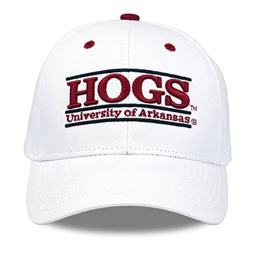NCAA Arkansas Razorbacks Unise...gn Hat HOGS, White, Adjustable