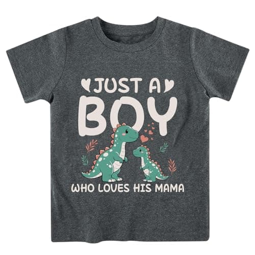 Boys Mother's Day Shirt, Love Mama T-Shirt 3-4 Years Dinosaur Toddler Short Sleeve Tops Kids Funny Clothes