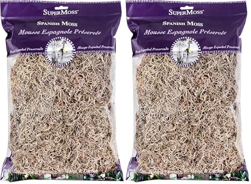 SuperMoss (26911 Spanish Moss ... Natural, 8 Ounces (Pack of 2)