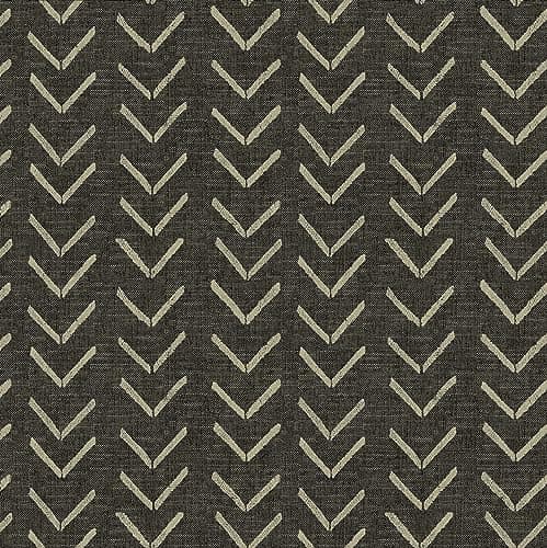 Surface Style Bogolan Sky Geom...l and Stick Wallpaper, (Ebony)