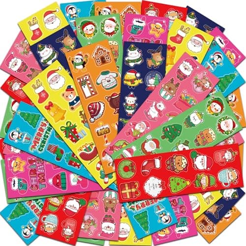 [AC] $2.39* | 40-Sheets HSHFAMIIY Christmas Stickers for Kids (400 Stickers) at Amazon