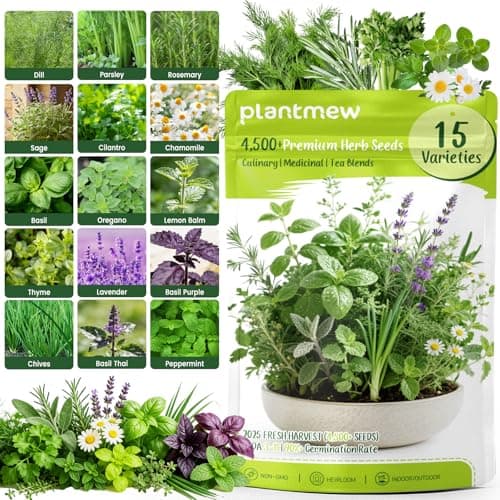 4,500+ Non-GMO Heirloom Herb Seeds for $7 + free shipping w/ Prime
