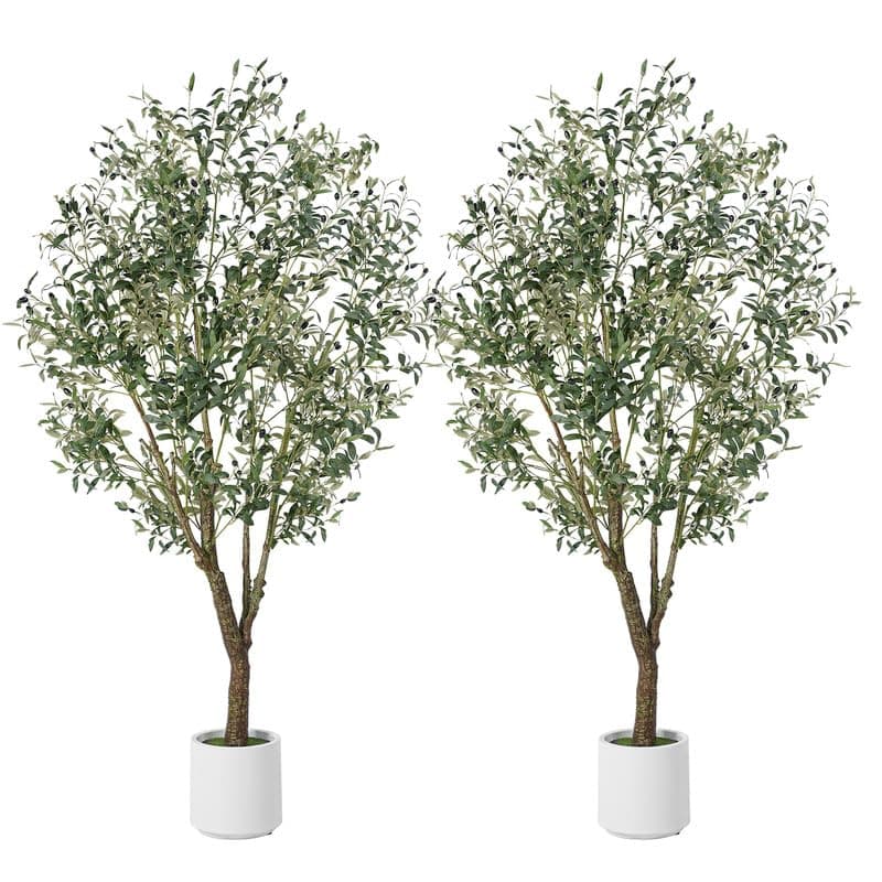 Artificial Olive Tree 7FT, Ind... and Housewarming Gift, 2 Pack