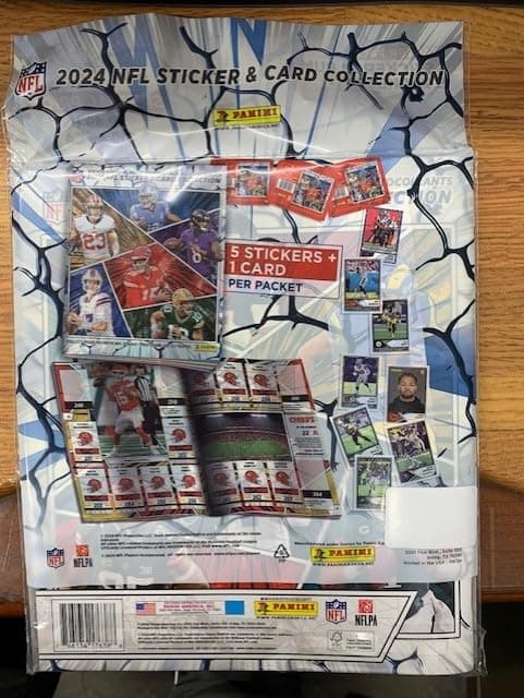 24-25 NFL Sticker Collection Starter Pack (1 Album + 5 Packs)