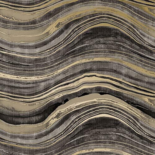 Tempaper Black & Metallic Gold... in X 16.5 ft, Made in The USA