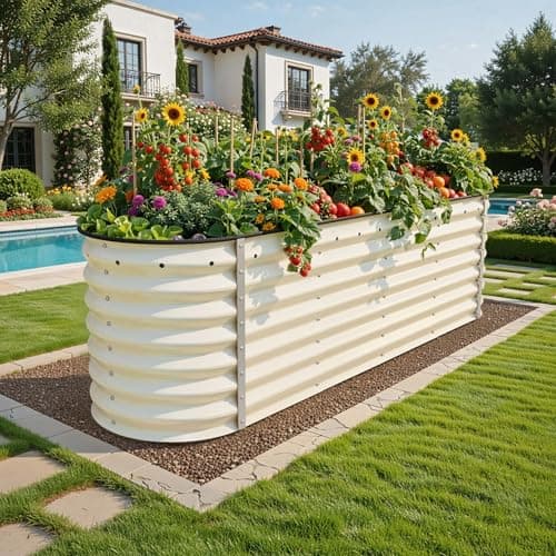 YITAHOME 24" Tall 9 in 1 Raise...ants Vegetables Flowers, White