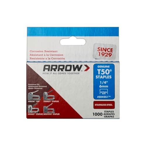 Arrow Fastener 504SS1 Heavy Du... 3/8-Inch Crown Size,1000-Pack