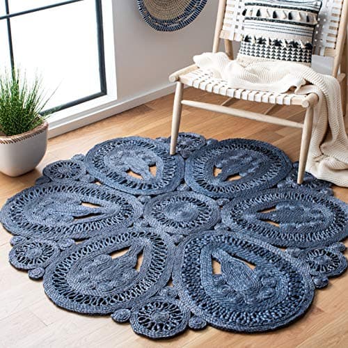 SAFAVIEH Area Rug 3' Round - N...ve Boho Floral Design (NF360N)
