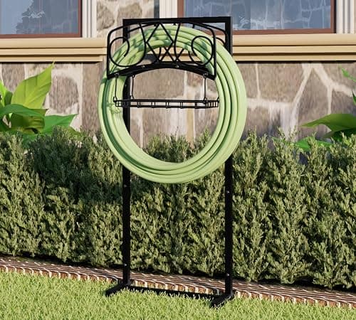Freestanding Garden Hose Organizer (Black Powder-Coated Finish) $19 + Free Shipping w/ Prime or on $35+