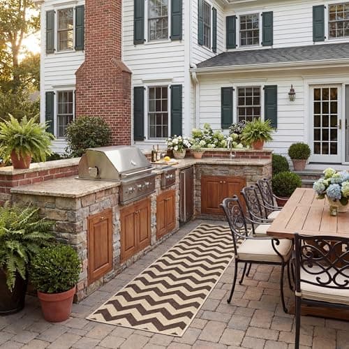 SAFAVIEH Washable Rug Outdoor ... Hallway, Kitchen (CY6244-204)