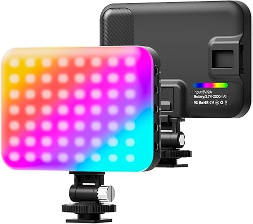 Hagibis RGB Camera Light,360°F... Poster/Short Film (RGB-Black)