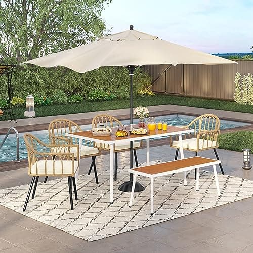 YITAHOME Outdoor Patio Dining ...t for Garden Lawn Porch Indoor