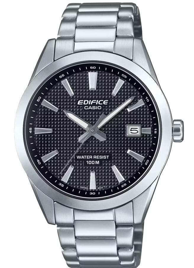 [AC] $86.40 | Casio Edifice | EFV160D Series | Date Indicator | Stainless Steel | 100M Water Resistant | Analog Watch | Silver/Black at Amazon
