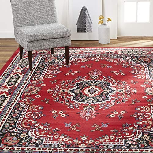 Home Dynamix Premium Sakarya T...Area Rug, Red/Black, 3'7"x5'2"