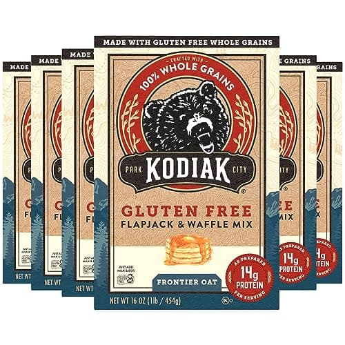 Kodiak Cakes Frontier Oat Glut...d Waffle Mix, 16oz (Pack of 6)