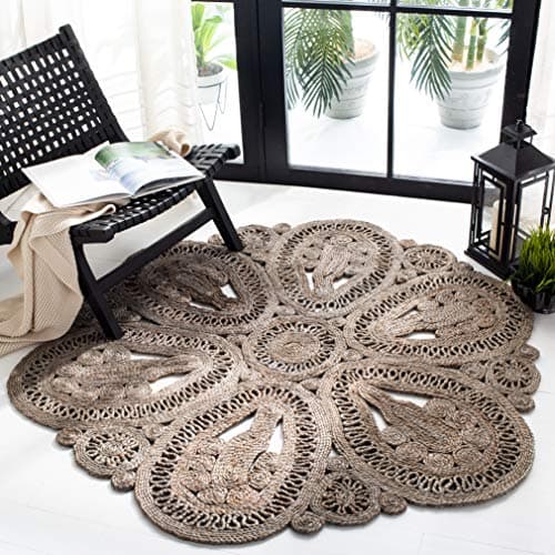 SAFAVIEH Area Rug 6' Round - N...ve Boho Floral Design (NF360C)