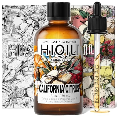 HIQILI California Citrus Fragrance Oil for Home Diffuser, Inspired by Alr-Cologne Cl.Calif, Making Candle, Soap & Air Freshener Spray, Fresh Hotel Scents - 1 Fl Oz