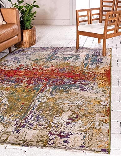 Unique Loom Outdoor Modern Col...14' 1" Rectangle, Multi/ Gold)