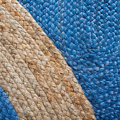 SAFAVIEH Area Rug 7' Round - N...Braided Border Design (NF801D)